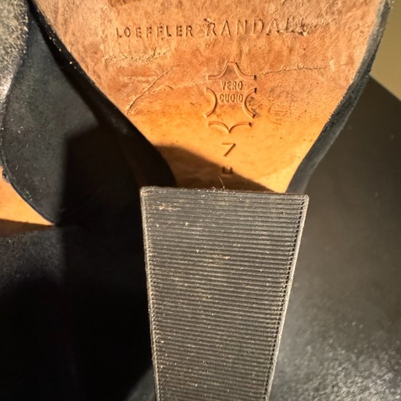 Loeffler Randall size 7 with chunky black heel wedge like silhoutte pump shoe - Picture 4 of 12